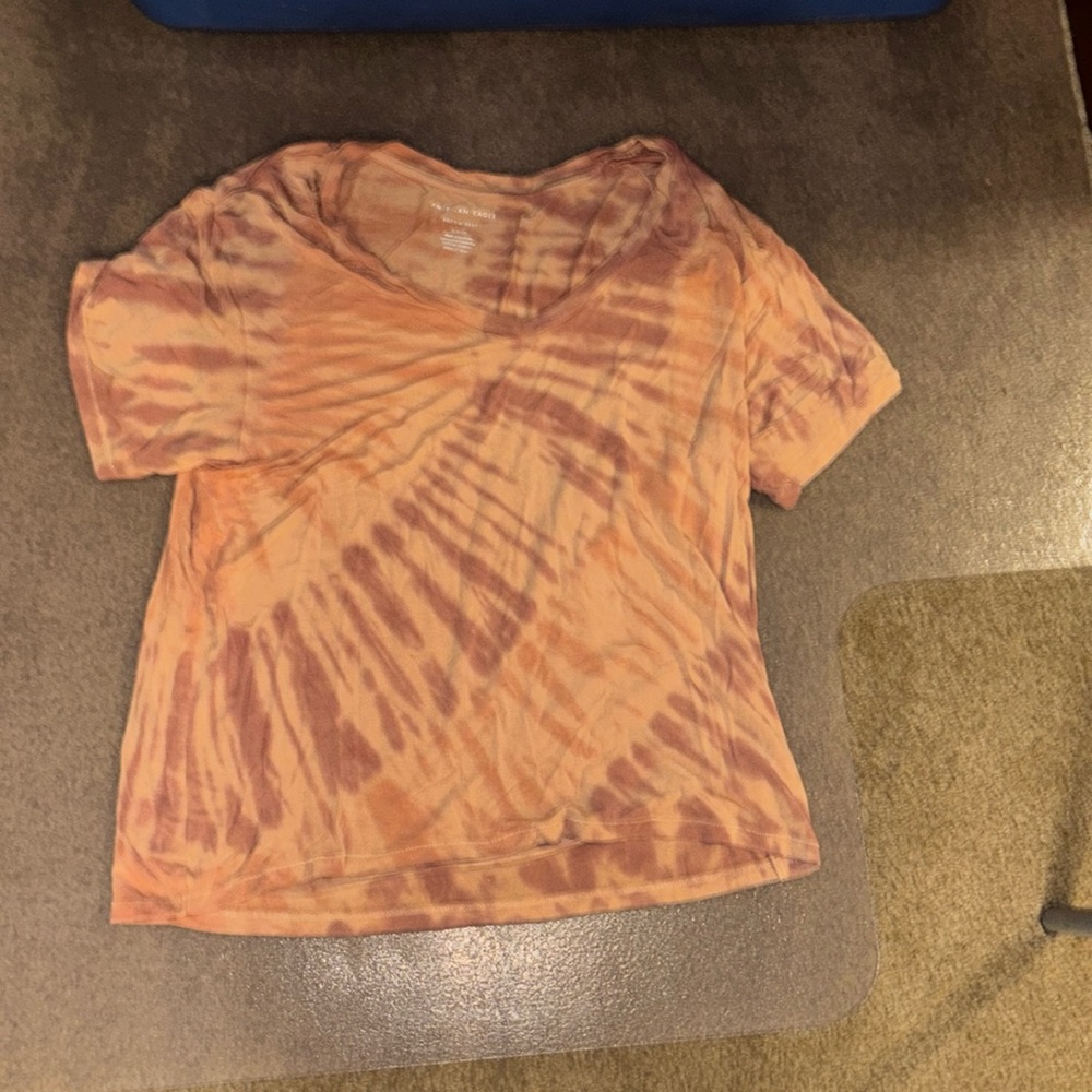 American Eagle Outfitters soft n sexy orange and coral pink tiedye shirt s